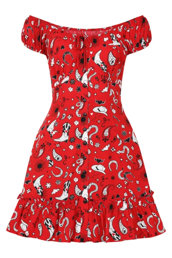 Hell Bunny Dresses | Dresses>Emmylou Mini Dress Red