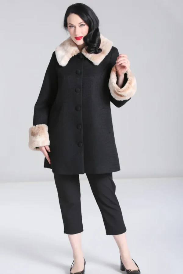 Hell Bunny Coats & Jackets>Faustine Coat Black