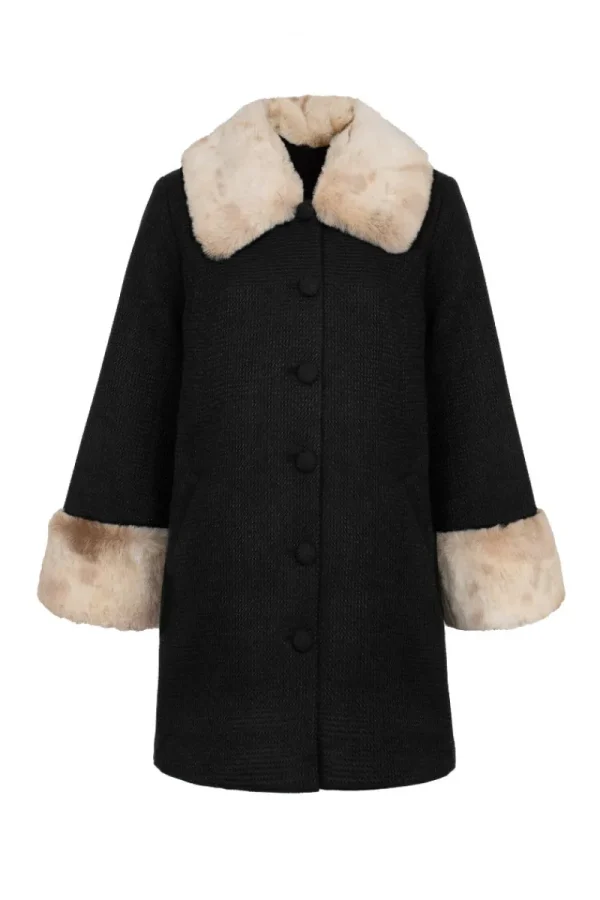 Hell Bunny Coats & Jackets>Faustine Coat Black