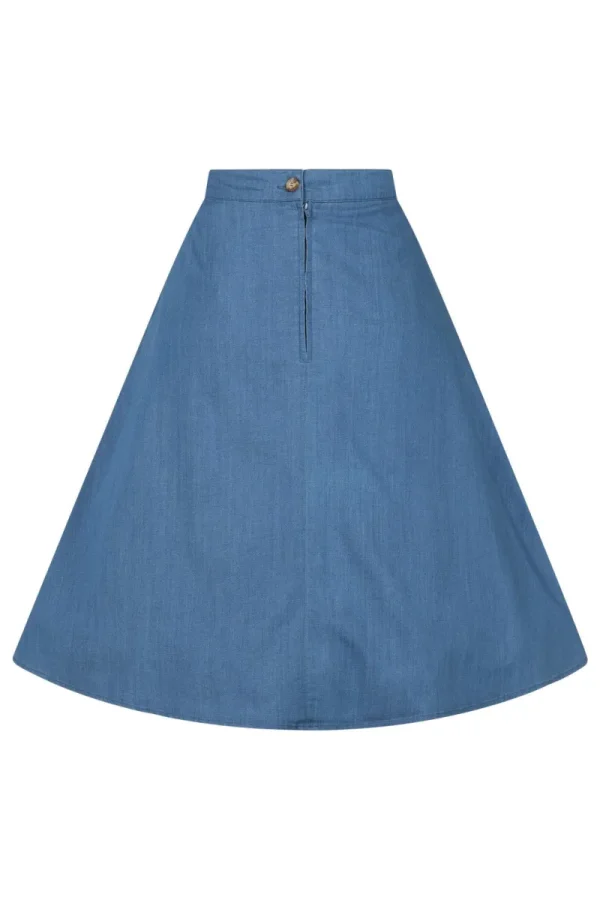 Hell Bunny Skirts>Freddie Skirt Blue