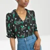 Hell Bunny Tops | Blouses>Good Luck Blouse Black