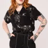 Hell Bunny Tops | Blouses>Grungy Spider Shirt Black