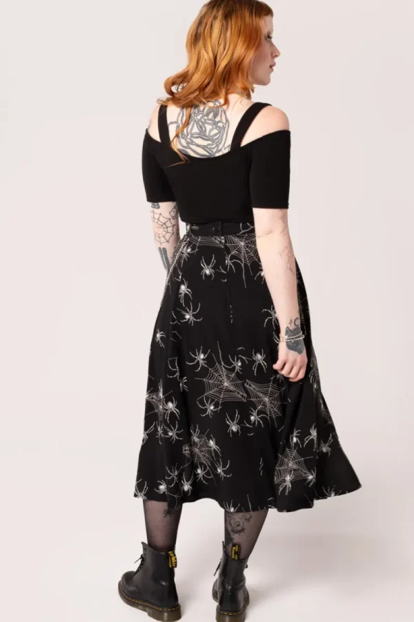 Hell Bunny Skirts | Skirts>Grungy Spider Skirt Black