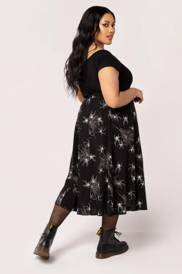 Hell Bunny Skirts | Skirts>Grungy Spider Skirt Black