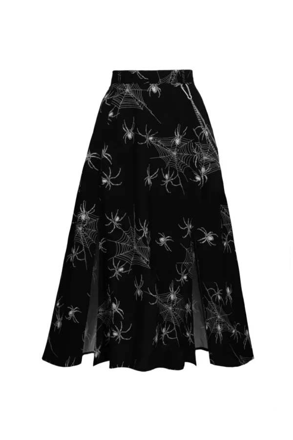 Hell Bunny Skirts | Skirts>Grungy Spider Skirt Black