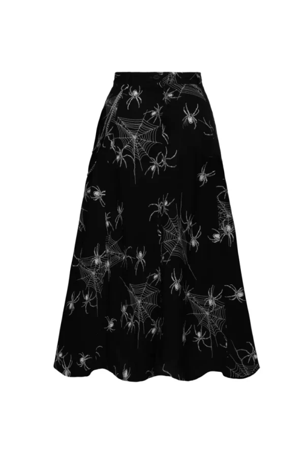 Hell Bunny Skirts | Skirts>Grungy Spider Skirt Black