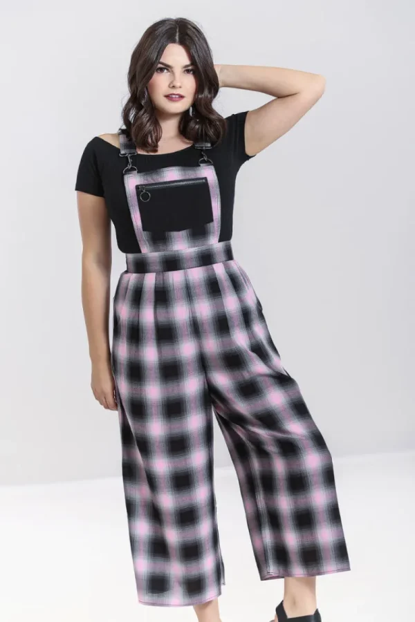 Hell Bunny Trousers & Shorts | Trousers & Shorts>Hayley Dungarees Pink