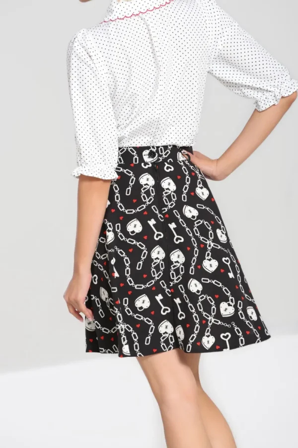 Hell Bunny Skirts | Skirts>Heart Lock Mini Skirt Black