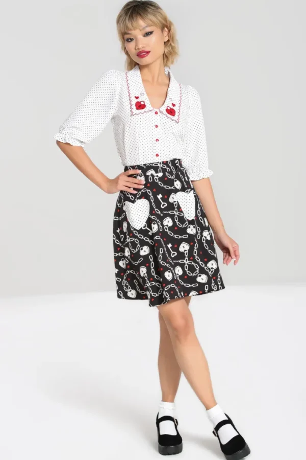 Hell Bunny Skirts | Skirts>Heart Lock Mini Skirt Black