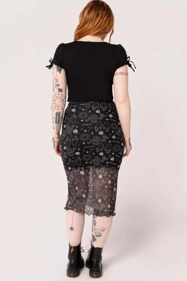 Hell Bunny Skirts | Skirts>Hello Goodbye Mesh Skirt Black
