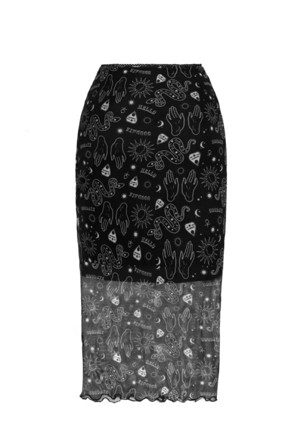 Hell Bunny Skirts | Skirts>Hello Goodbye Mesh Skirt Black