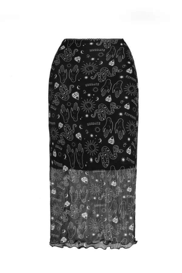 Hell Bunny Skirts | Skirts>Hello Goodbye Mesh Skirt Black