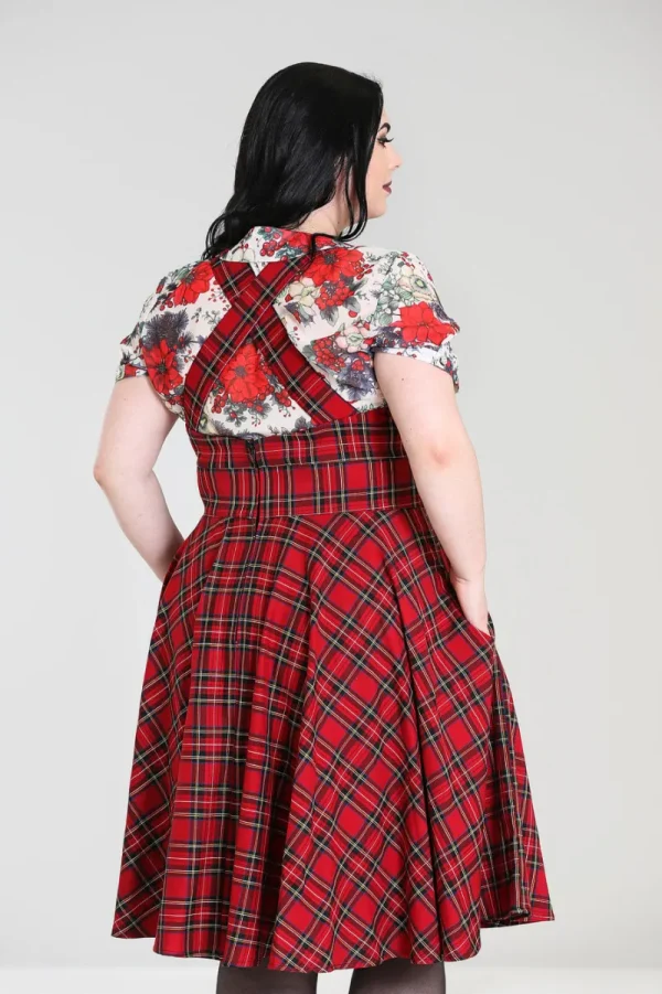 Hell Bunny Dresses | Dresses With Pockets>Irvine Pinafore Dress Red