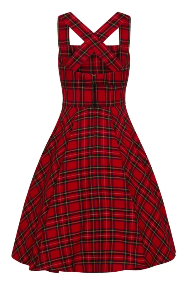 Hell Bunny Dresses | Dresses With Pockets>Irvine Pinafore Dress Red