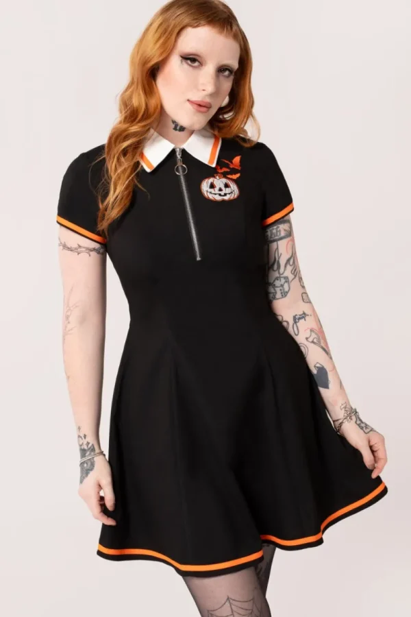 Hell Bunny Dresses | Mini Dresses>Jack-O-Lantern Dress Black
