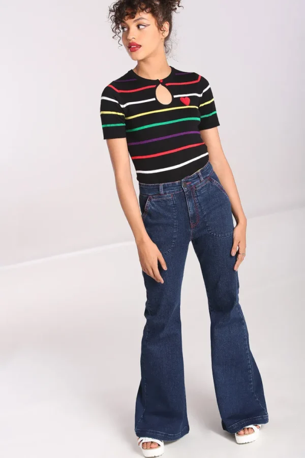 Hell Bunny Trousers & Shorts | Trousers & Shorts>Jaclyn Jeans Blue