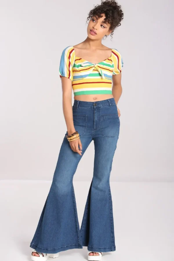 Hell Bunny Trousers & Shorts | Trousers & Shorts>Janis Jeans Blue