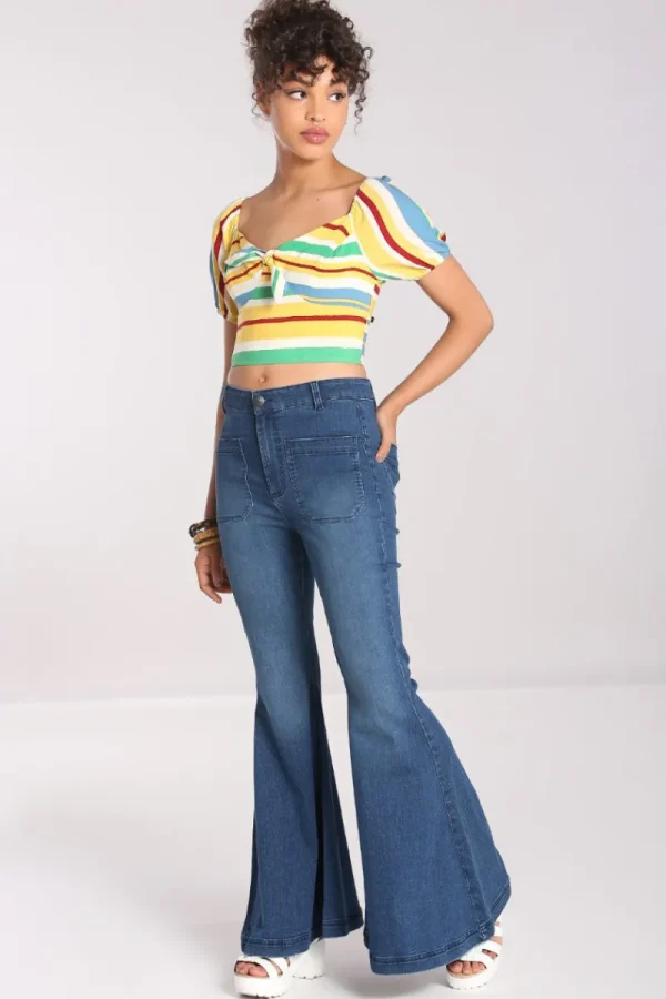 Hell Bunny Trousers & Shorts | Trousers & Shorts>Janis Jeans Blue