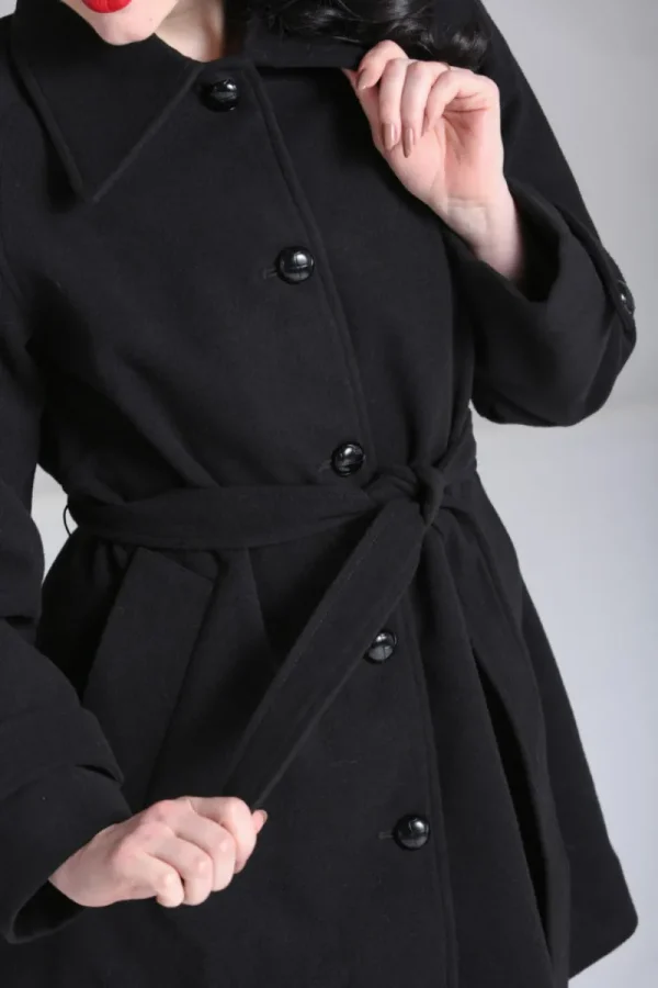 Hell Bunny Coats & Jackets>Juliette Coat Black