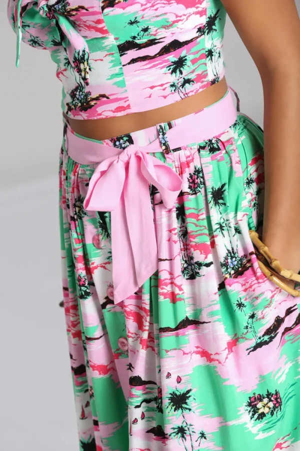 Hell Bunny Skirts>Kai Skirt Green