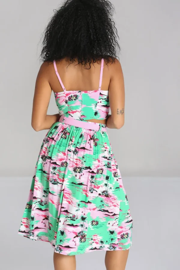 Hell Bunny Skirts>Kai Skirt Green