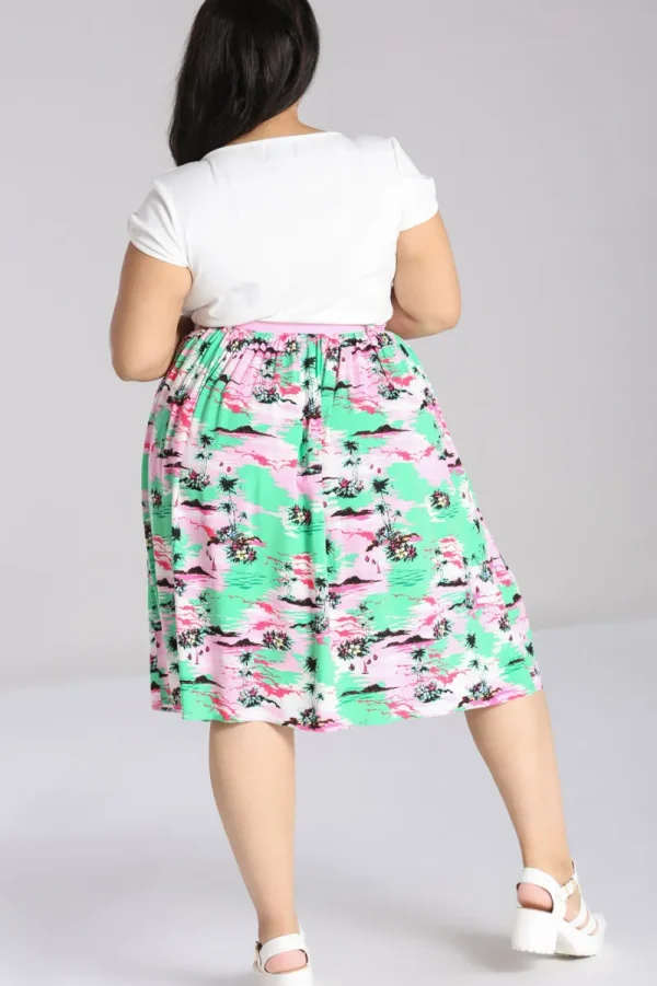 Hell Bunny Skirts>Kai Skirt Green