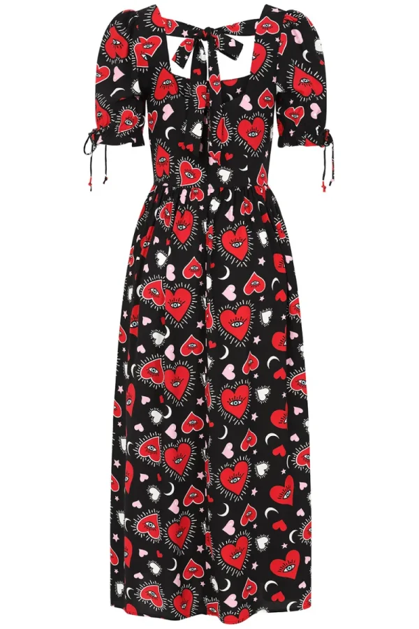 Hell Bunny Dresses With Pockets | Maxi Dresses>Kate Heart Dress Black