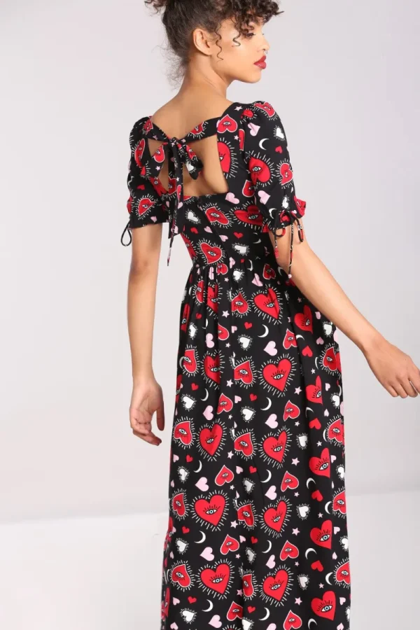 Hell Bunny Dresses With Pockets | Maxi Dresses>Kate Heart Dress Black