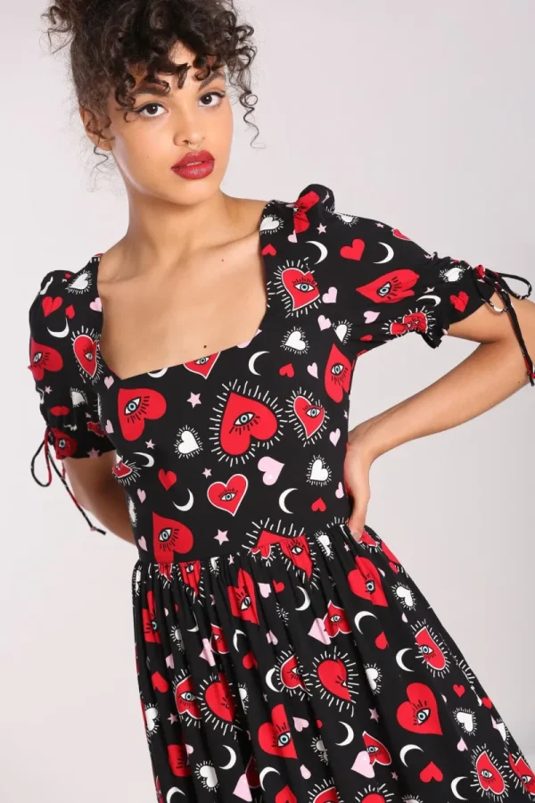 Hell Bunny Dresses With Pockets | Maxi Dresses>Kate Heart Dress Black