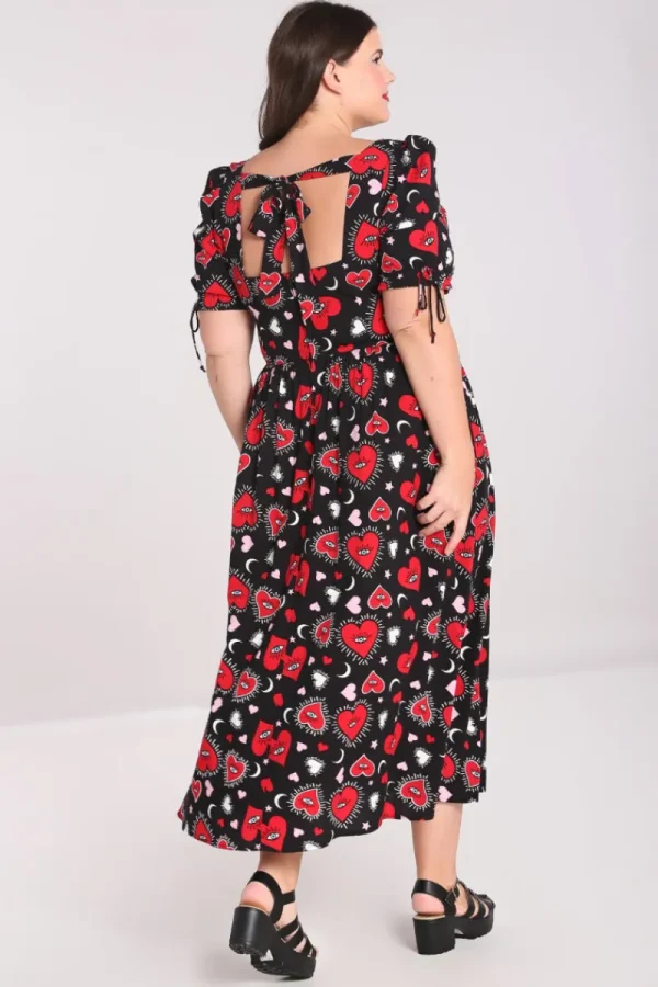 Hell Bunny Dresses With Pockets | Maxi Dresses>Kate Heart Dress Black