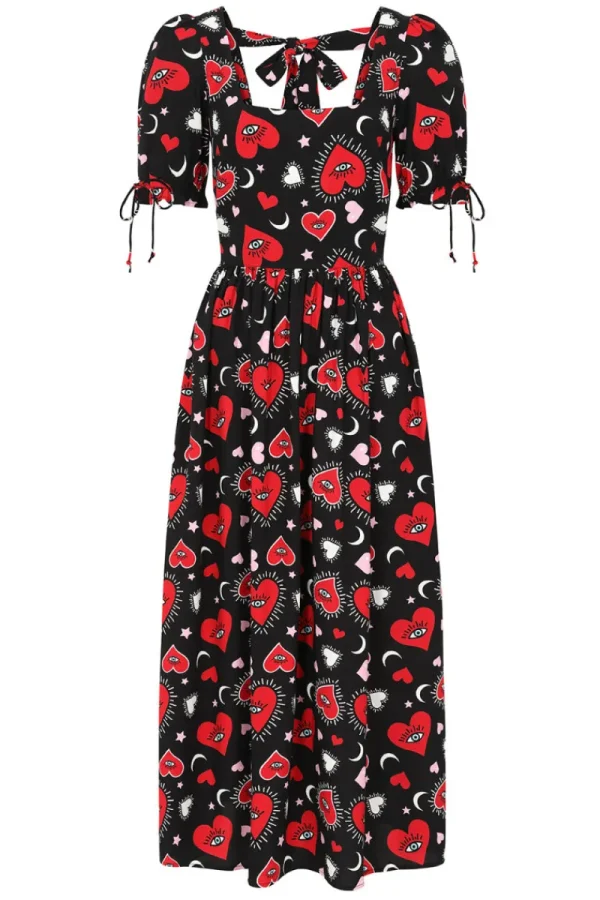 Hell Bunny Dresses With Pockets | Maxi Dresses>Kate Heart Dress Black