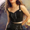 Hell Bunny Tops | Tops>Lennox Crop Top Black