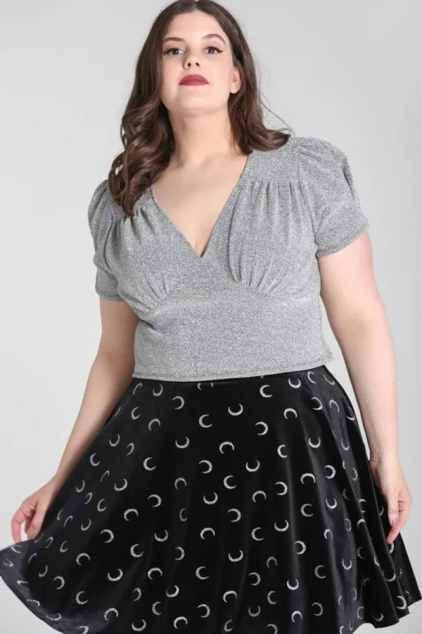 Hell Bunny Tops | Tops>Loco-Motion Top Silver