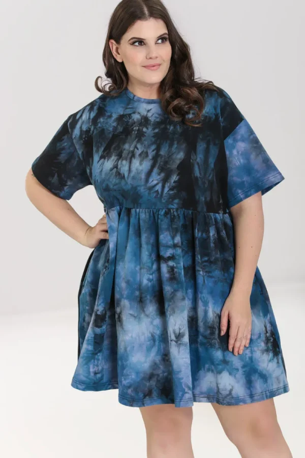 Hell Bunny Dresses | Loungewear>Lost Mini Dress Navy
