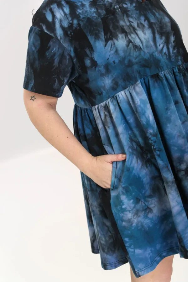 Hell Bunny Dresses | Loungewear>Lost Mini Dress Navy