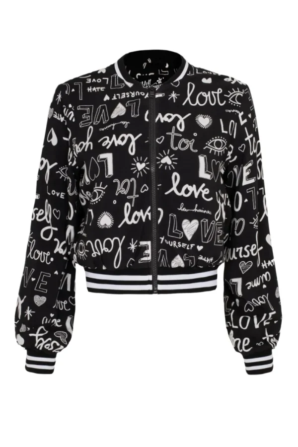 Hell Bunny Coats & Jackets>Love Yourself Jacket Black