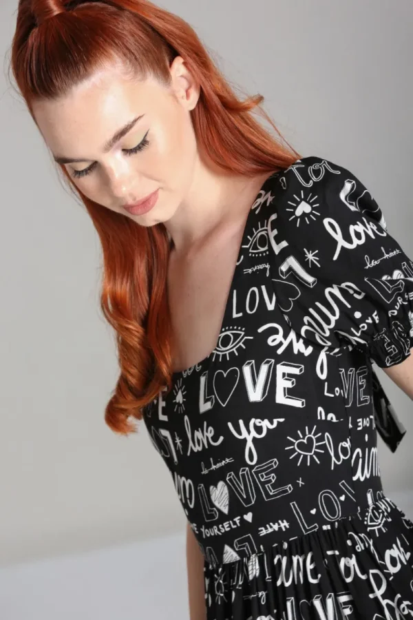 Hell Bunny Dresses>Love Yourself Maxi Dress Black