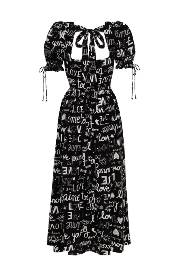 Hell Bunny Dresses>Love Yourself Maxi Dress Black