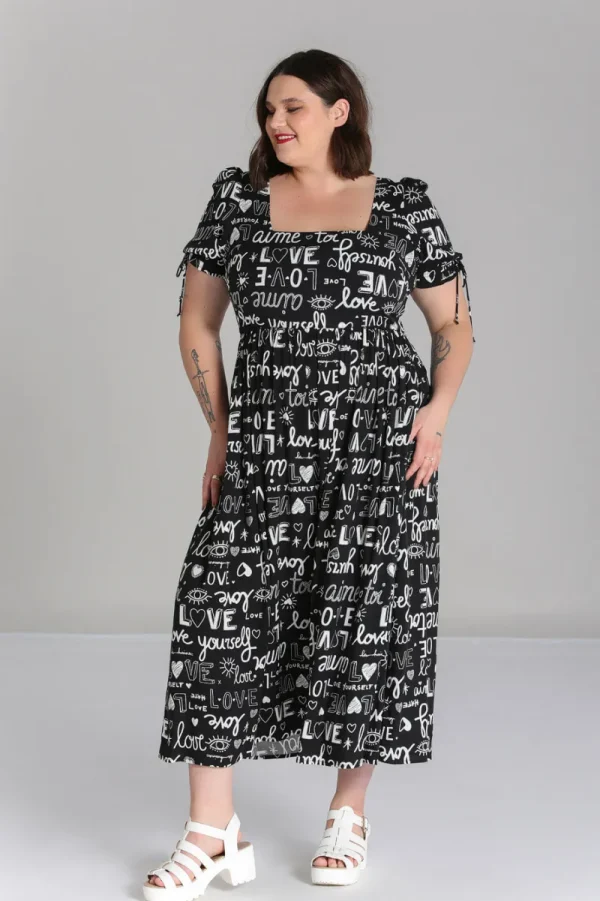 Hell Bunny Dresses>Love Yourself Maxi Dress Black