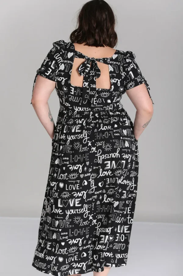 Hell Bunny Dresses>Love Yourself Maxi Dress Black