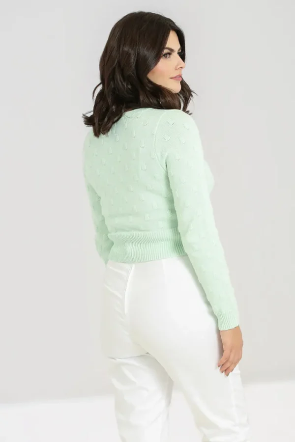 Hell Bunny Knitwear>Mallow Cardigan Mint