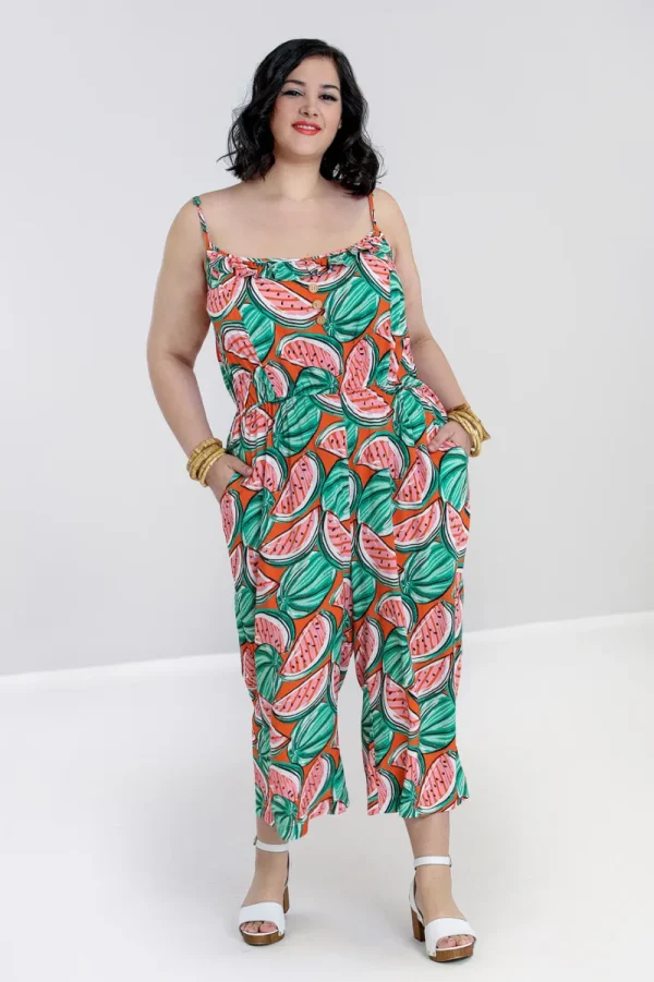 Hell Bunny Jumpsuits & Playsuits | Jumpsuits & Playsuits>Melonie Jumpsuit Orange