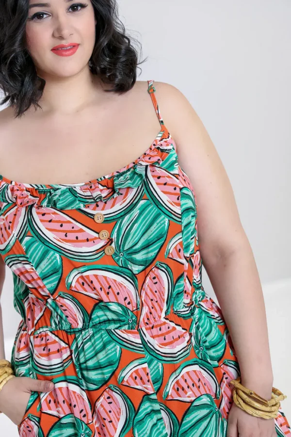 Hell Bunny Jumpsuits & Playsuits | Jumpsuits & Playsuits>Melonie Jumpsuit Orange