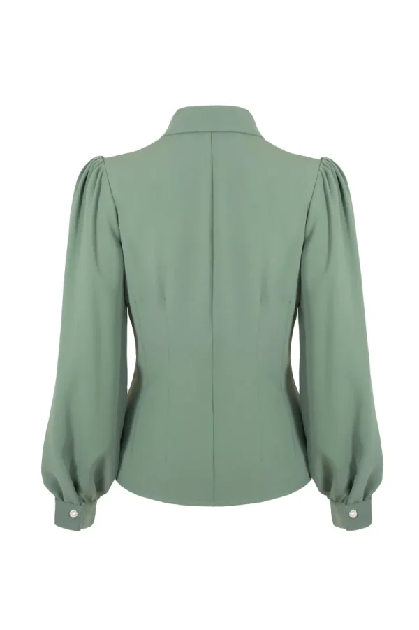 Hell Bunny Tops | Blouses>Mia Blouse Green