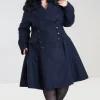 Hell Bunny Coats & Jackets>Milan Coat Navy
