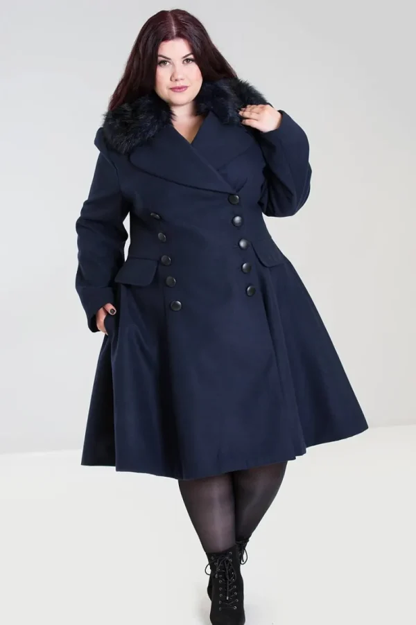 Hell Bunny Coats & Jackets>Milan Coat Navy