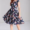 Hell Bunny Dresses | Dresses With Pockets>Misa Midi Dress Navy