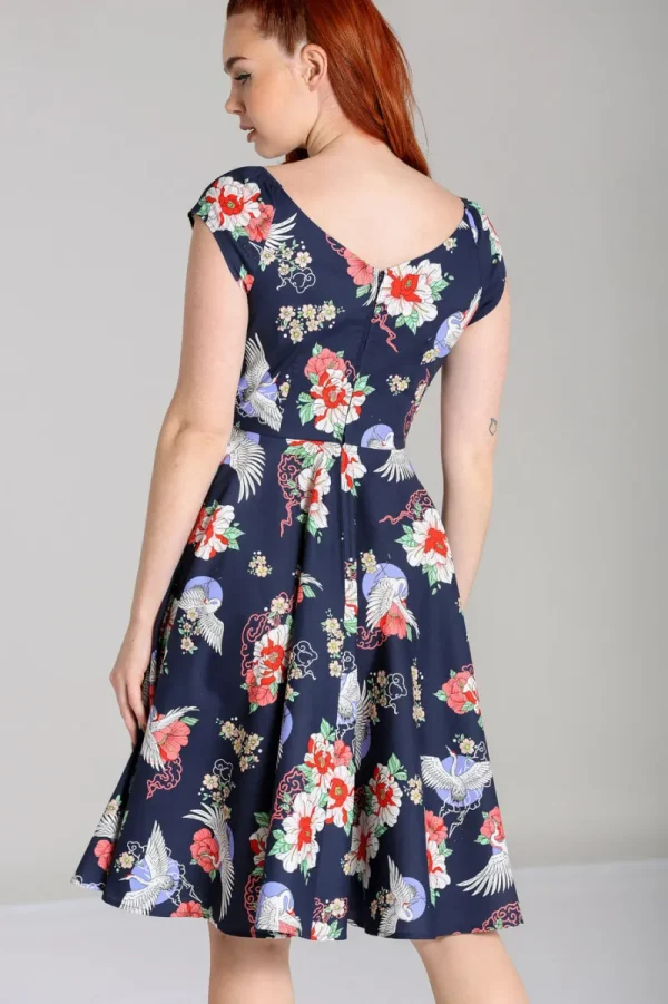 Hell Bunny Dresses | Dresses With Pockets>Misa Midi Dress Navy