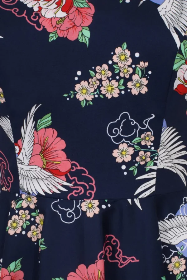 Hell Bunny Dresses | Dresses With Pockets>Misa Midi Dress Navy
