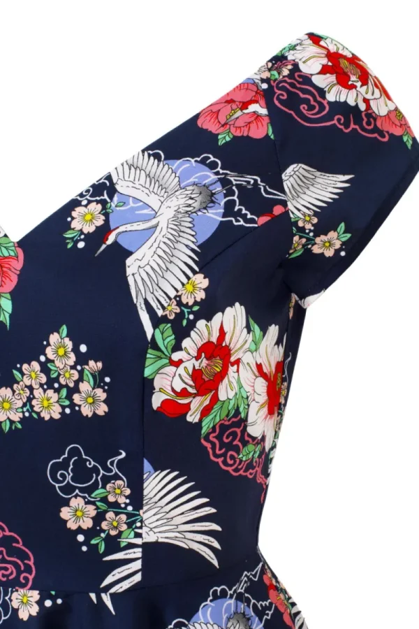 Hell Bunny Dresses | Dresses With Pockets>Misa Midi Dress Navy